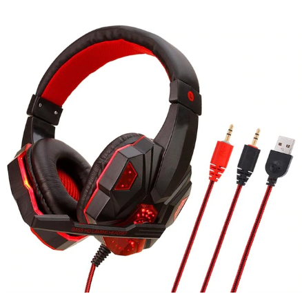 Gaming Headset And 3.5mm Computer Headset Headphone with Microphone  LED Light  Stereo Earphone Game Headsets For PC Dota 2