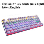 Metoo  Edition Mechanical Keyboard 87 keys Blue Switch Gaming Keyboards for Tablet Desktop  Russian sticker