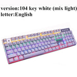 Metoo  Edition Mechanical Keyboard 87 keys Blue Switch Gaming Keyboards for Tablet Desktop  Russian sticker